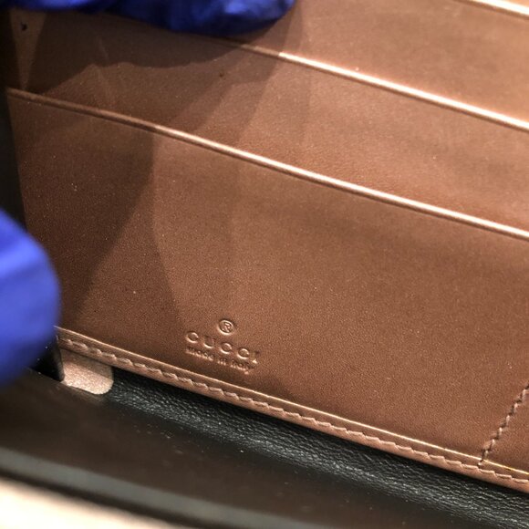 Gucci Beige Micro Guccissima Zip Around Long Wallet Sku#84596 (Gently used) - Picture 11 of 14